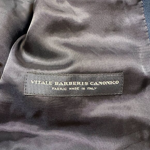 J.Crew Navy Blue Vitale Barberis Canonico Wool Men's Ludlow Blazer Size 36S - Picture 5 of 8